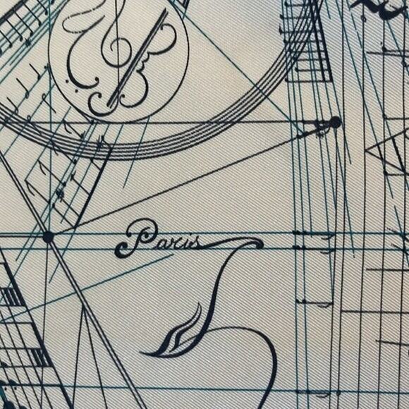 Hermes Gavroche La Musique des Spheres - white/cream with green 45cm - Picture 11 of 12